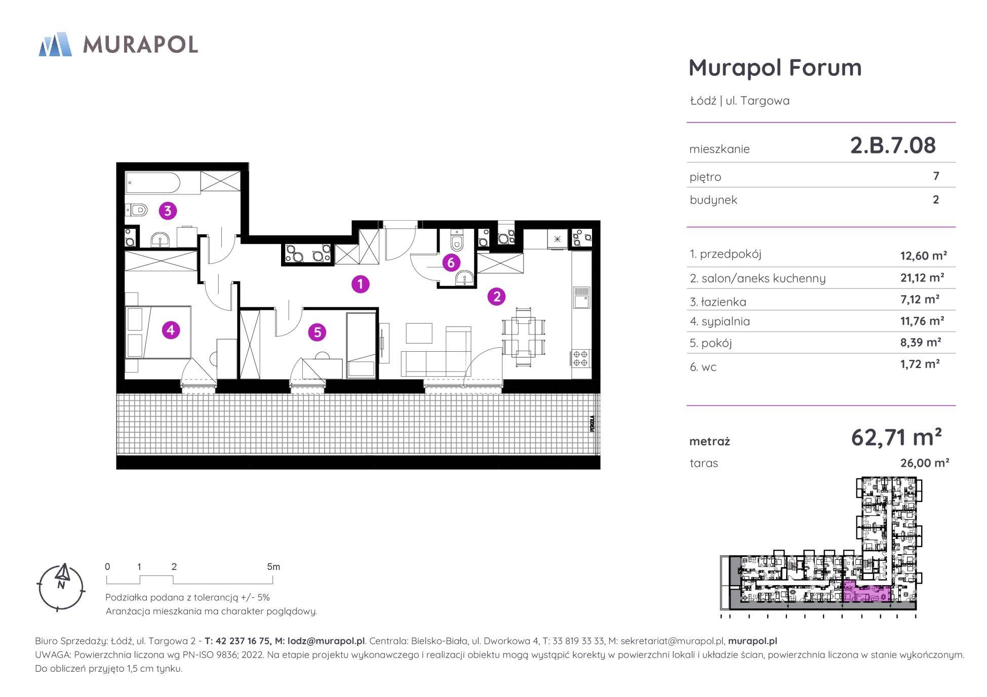 Murapol Forum – inwestycja Murapol - lokal 2.B.7.08, budynek B