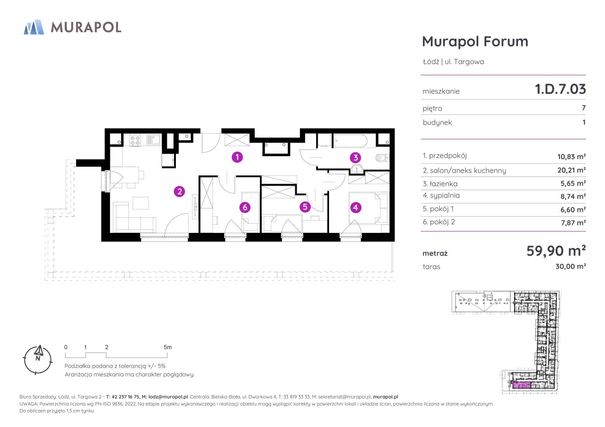 Murapol Forum – inwestycja Murapol - lokal 1.D.7.03, budynek D