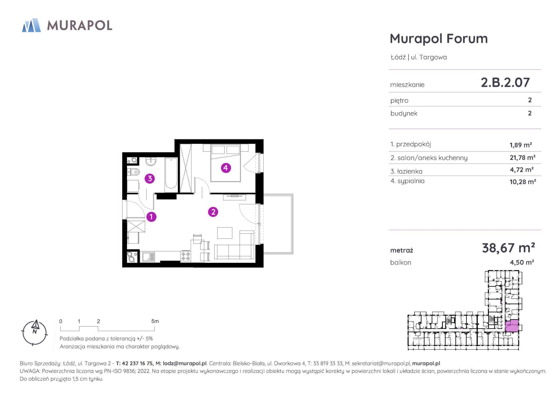 Murapol Forum – inwestycja Murapol - lokal 2.B.2.07, budynek B
