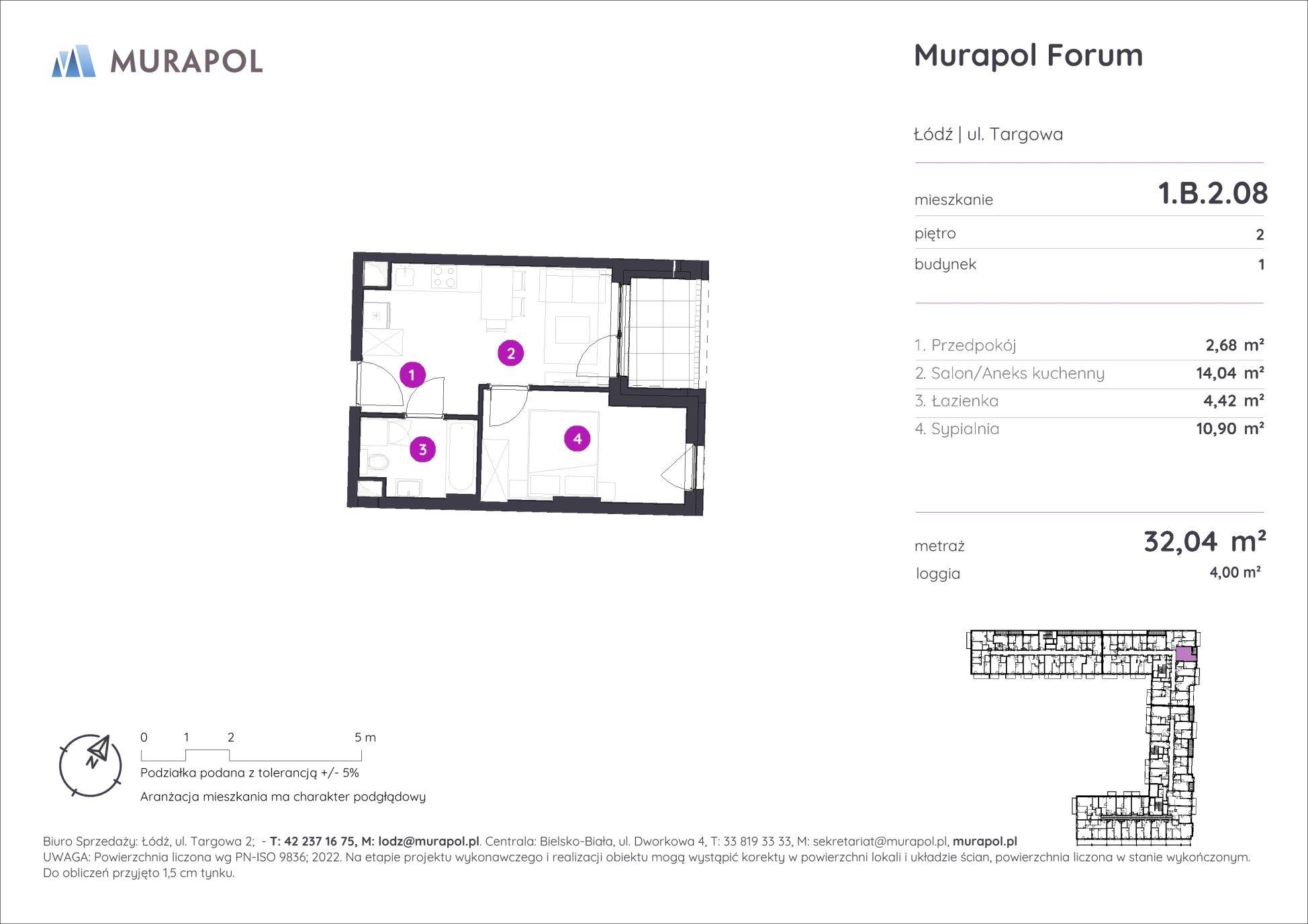 Murapol Forum – inwestycja Murapol - lokal 1.B.2.08, budynek B