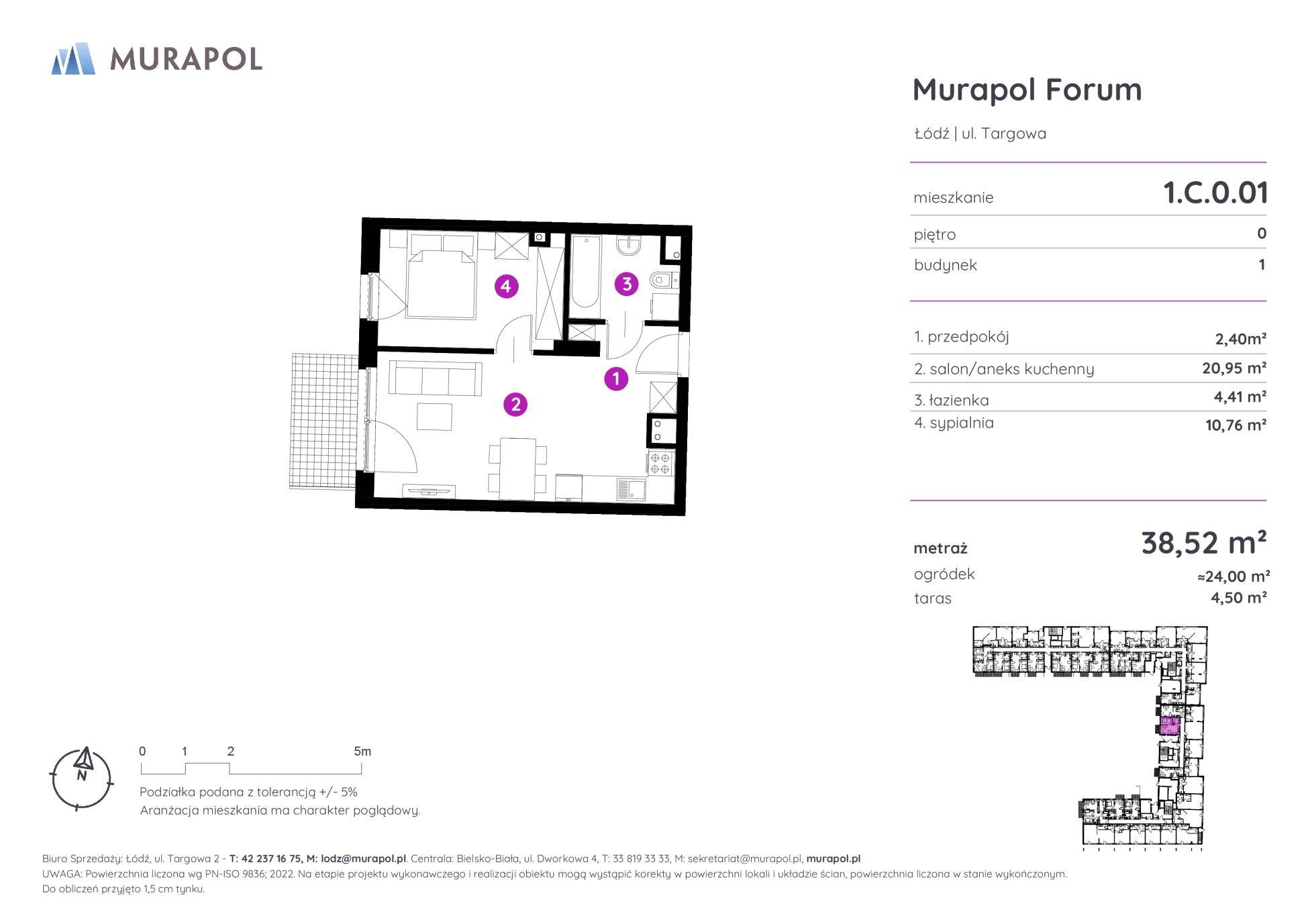 Murapol Forum – inwestycja Murapol - lokal 1.C.0.01, budynek C