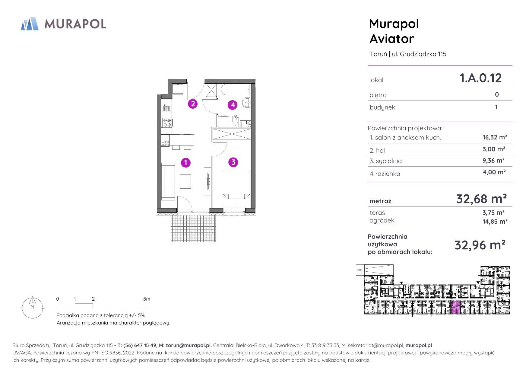 Murapol Aviator – inwestycja Murapol - lokal 1.A.0.12, budynek A
