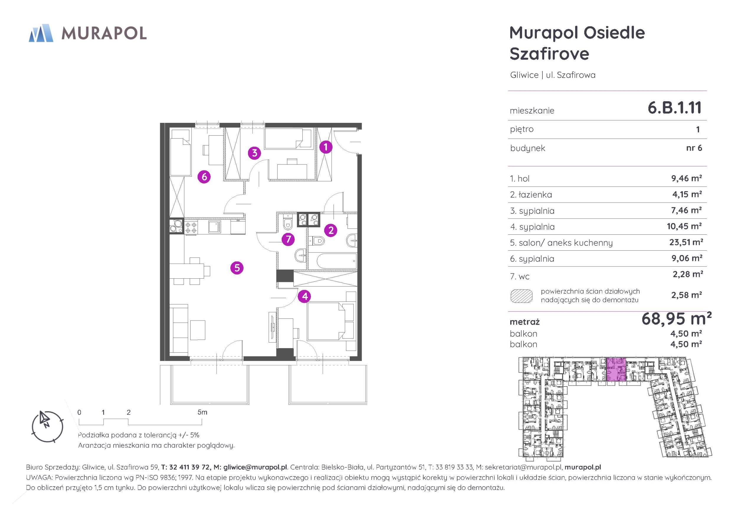 Murapol Osiedle Szafirove - lokal 6.B.1.11, budynek B