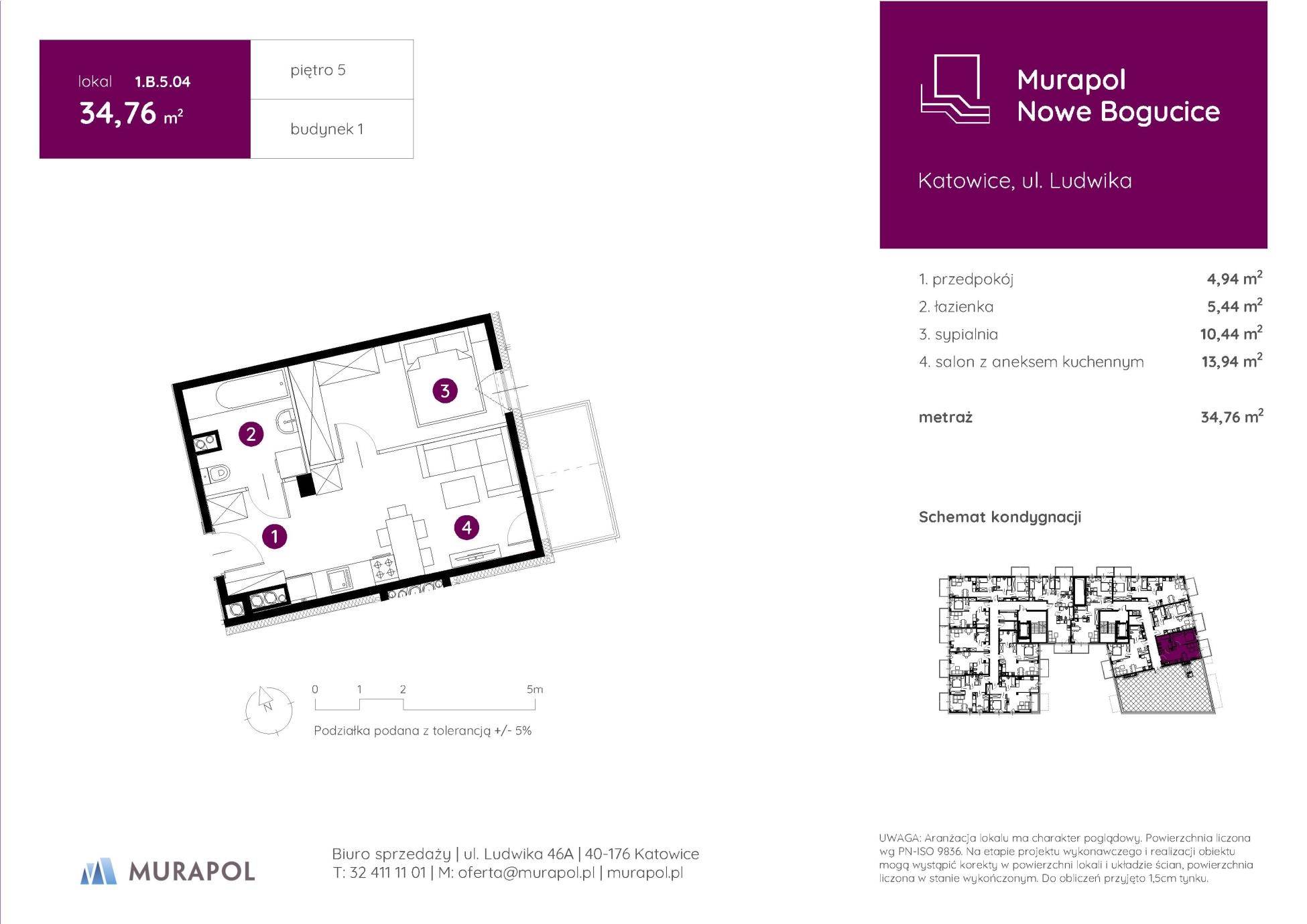 Murapol Nowe Bogucice - lokal 1.B.5.04, budynek B