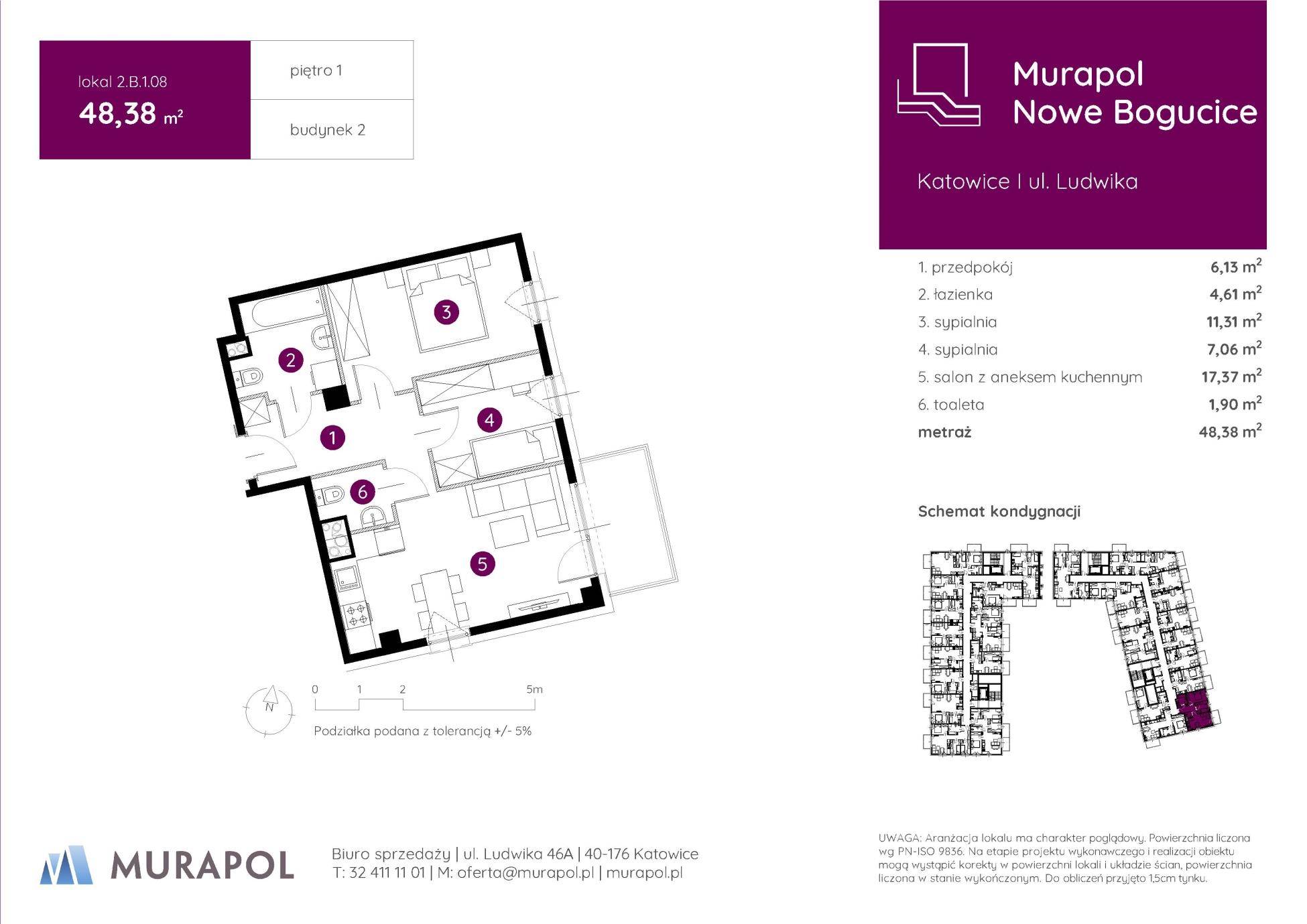 Murapol Nowe Bogucice - lokal 2.B.1.08, budynek B