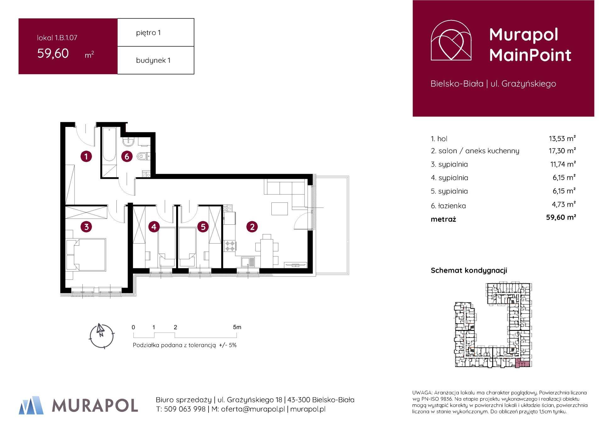 Murapol MainPoint – inwestycja Murapol - lokal 1.B.1.07, budynek B