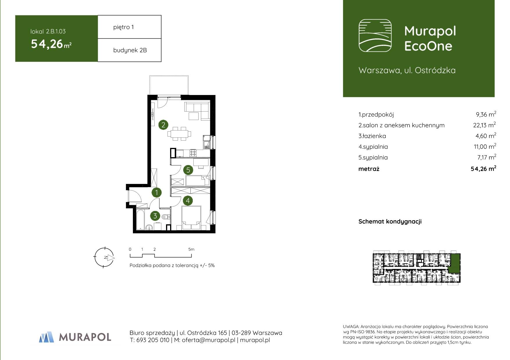 Murapol EcoOne – inwestycja Murapol - lokal 2.B.1.03, budynek B