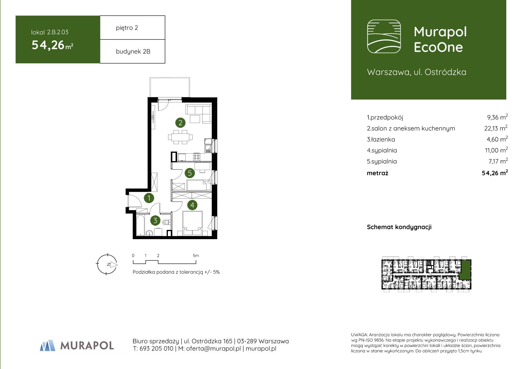 Murapol EcoOne – inwestycja Murapol - lokal 2.B.2.03, budynek B