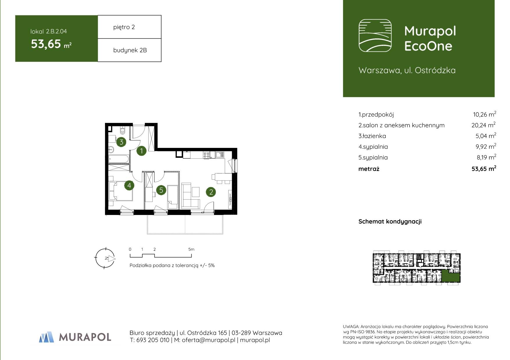 Murapol EcoOne – inwestycja Murapol - lokal 2.B.2.04, budynek B