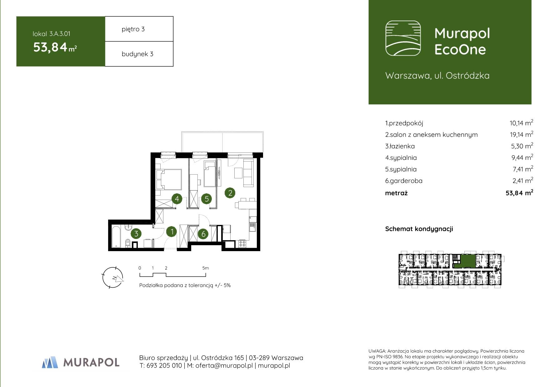 Murapol EcoOne – inwestycja Murapol - lokal 3.A.3.01, budynek A