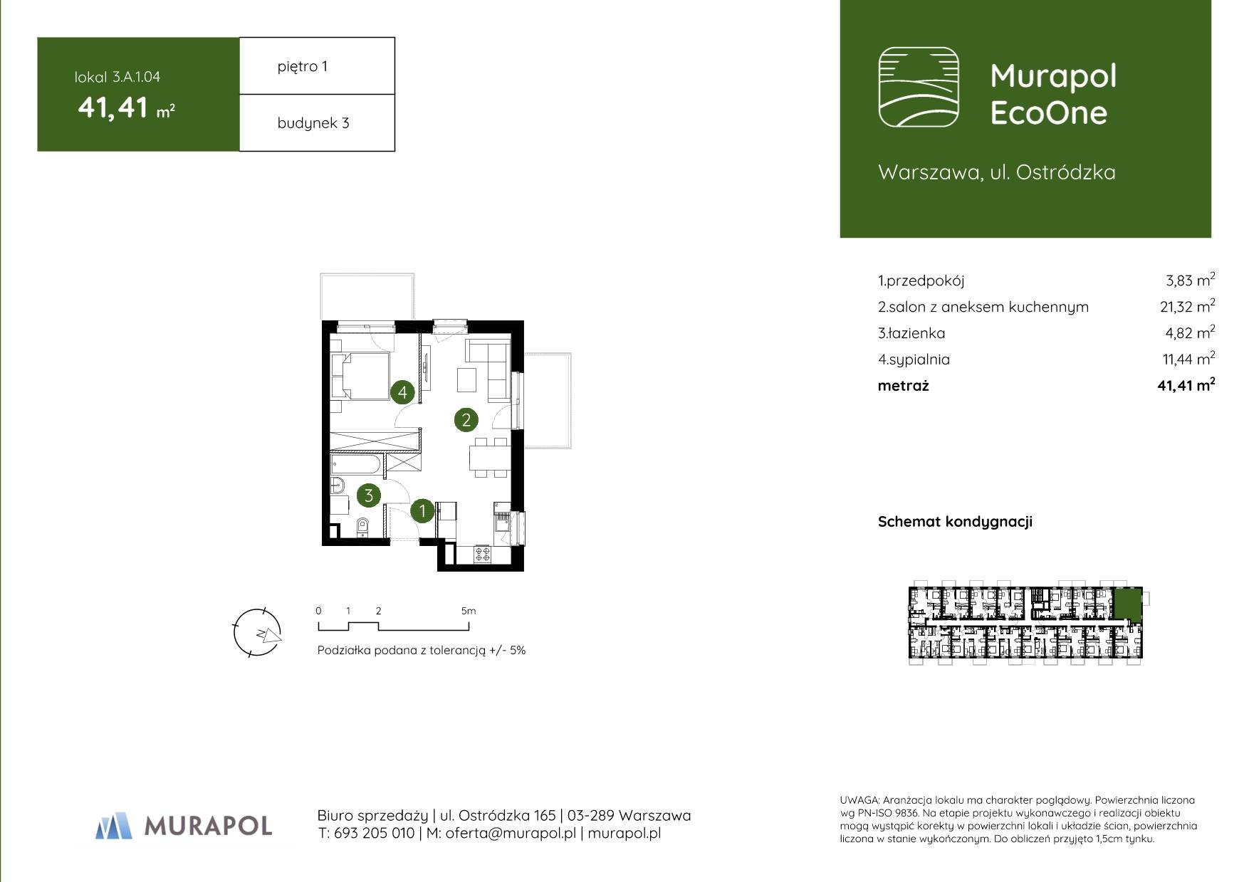 Murapol EcoOne – inwestycja Murapol - lokal 3.A.1.04, budynek A
