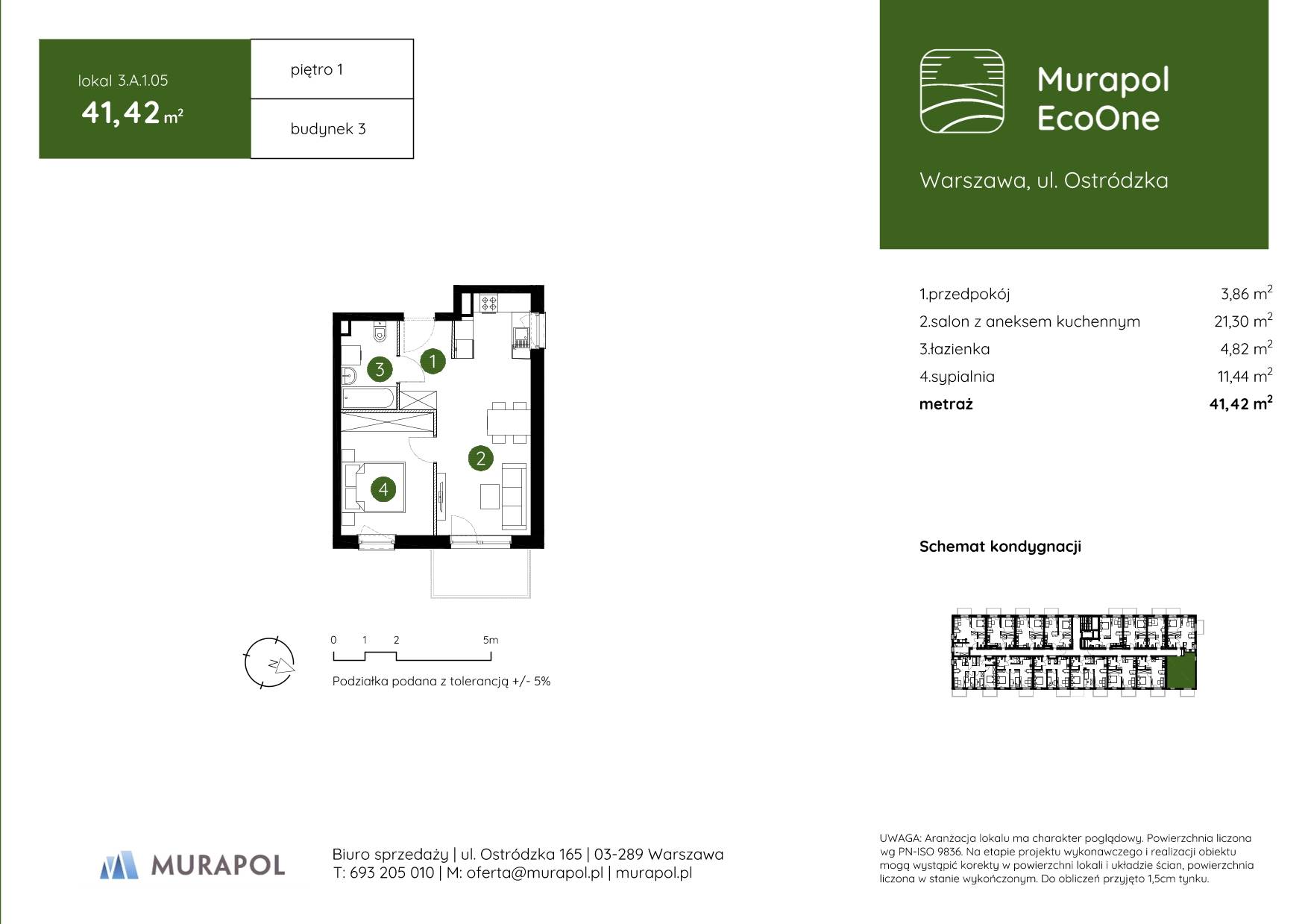 Murapol EcoOne – inwestycja Murapol - lokal 3.A.1.05, budynek A