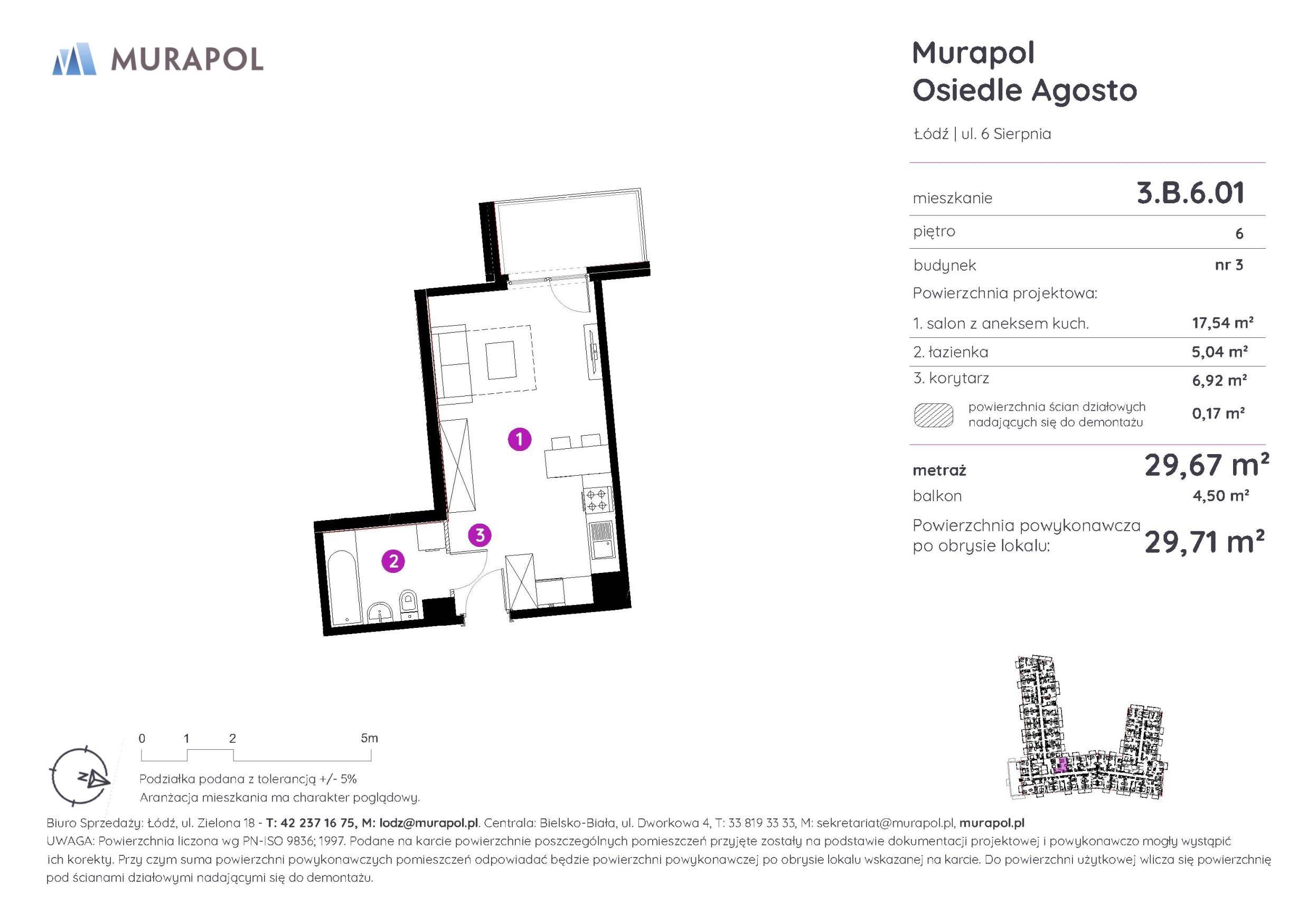 Murapol Agosto – inwestycja Murapol - lokal 3.B.6.01, budynek B
