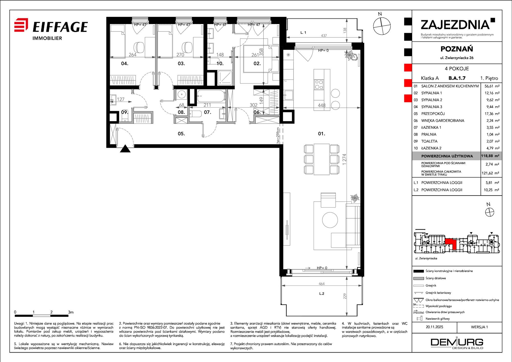 Zajezdnia – inwestycja Eiffage Immobilier - lokal B.A.1.7, budynek B