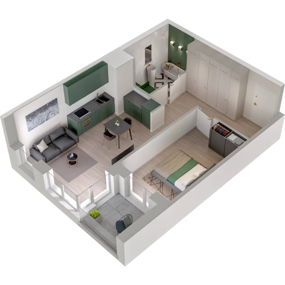 Garnizon Lofty&Apartamenty - lokal GR/L4/310, budynek Leśmiana 4