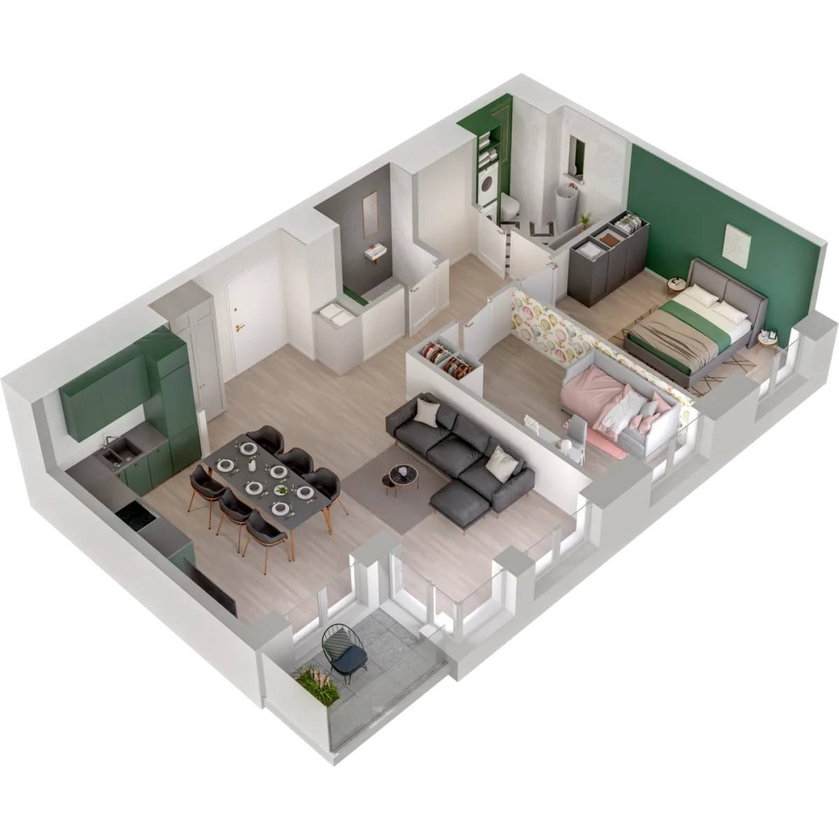 Garnizon Lofty&Apartamenty - lokal GR/L4/520, budynek Leśmiana 4