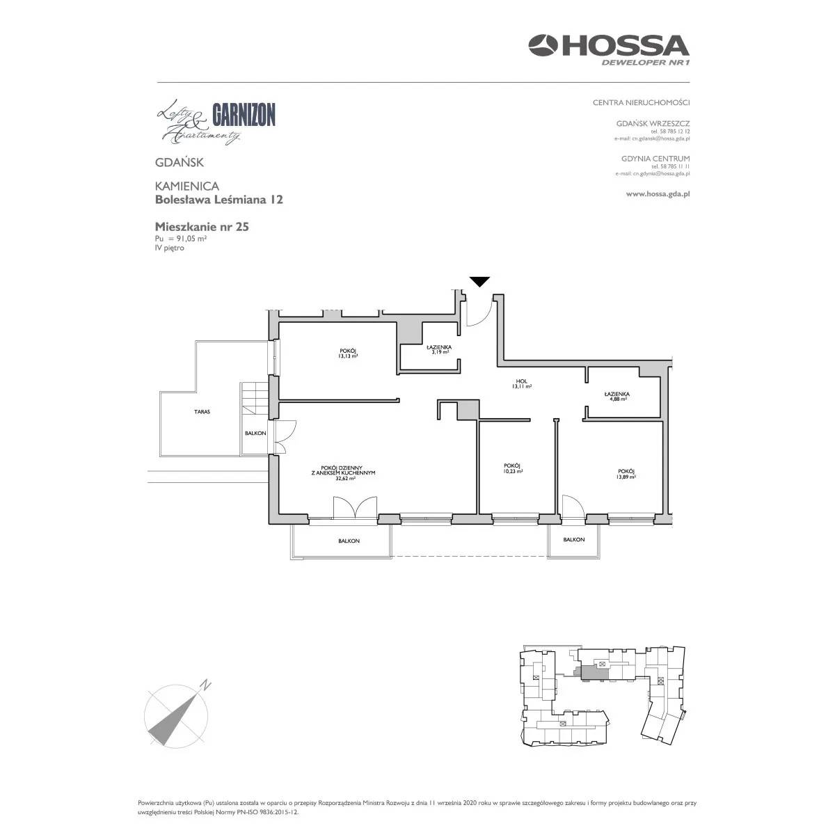 Garnizon Lofty&Apartamenty - lokal GR/L12/25, budynek Leśmiana 8,10,12, Hemara 4