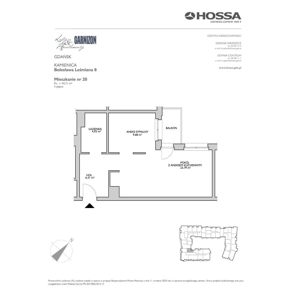 Garnizon Lofty&Apartamenty - lokal GR/L8/20, budynek Leśmiana 8,10,12, Hemara 4