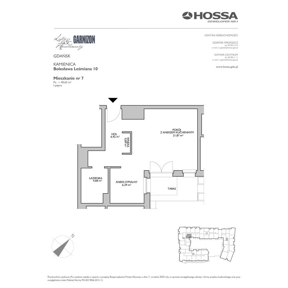Garnizon Lofty&Apartamenty - lokal GR/L10/7, budynek Leśmiana 8,10,12, Hemara 4