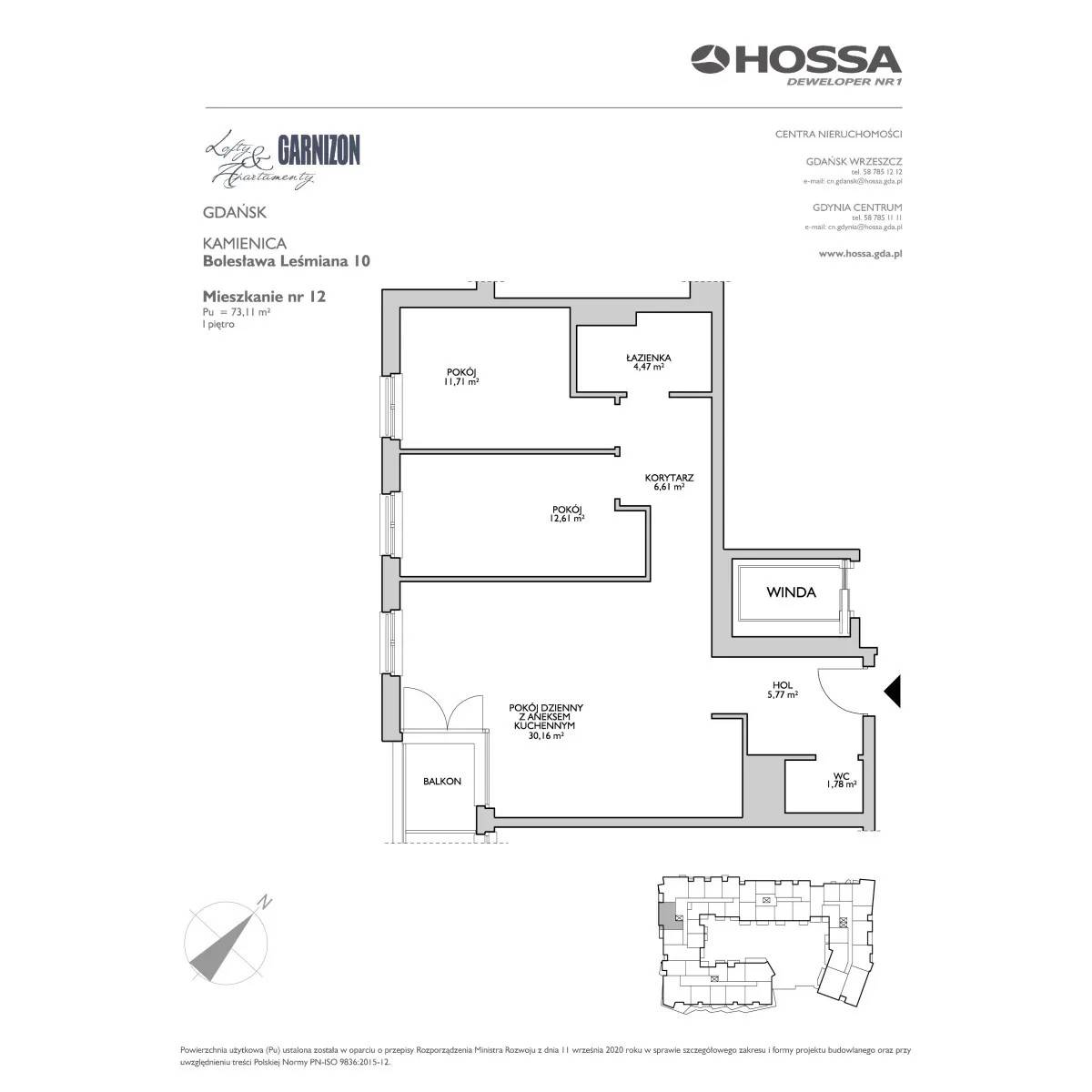 Garnizon Lofty&Apartamenty - lokal GR/L10/12, budynek Leśmiana 8,10,12, Hemara 4