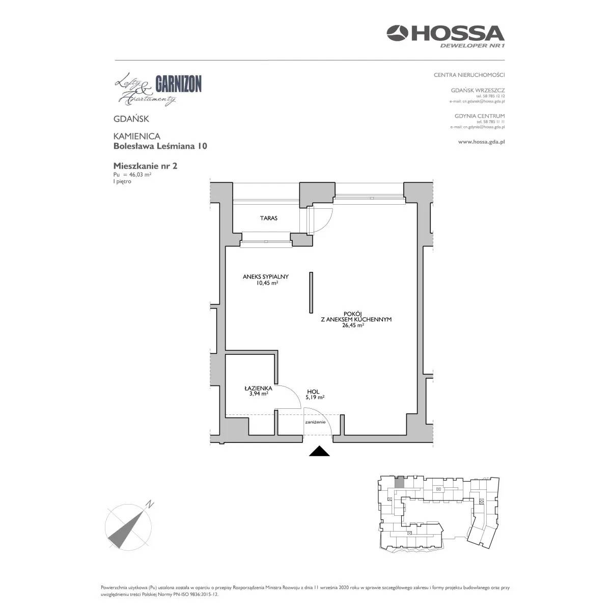 Garnizon Lofty&Apartamenty - lokal GR/L10/2, budynek Leśmiana 8,10,12, Hemara 4