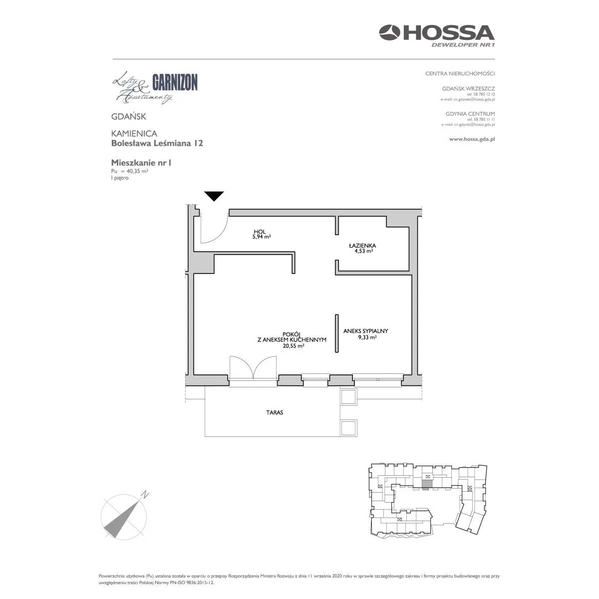 Garnizon Lofty&Apartamenty - lokal GR/L12/1, budynek Leśmiana 8,10,12, Hemara 4