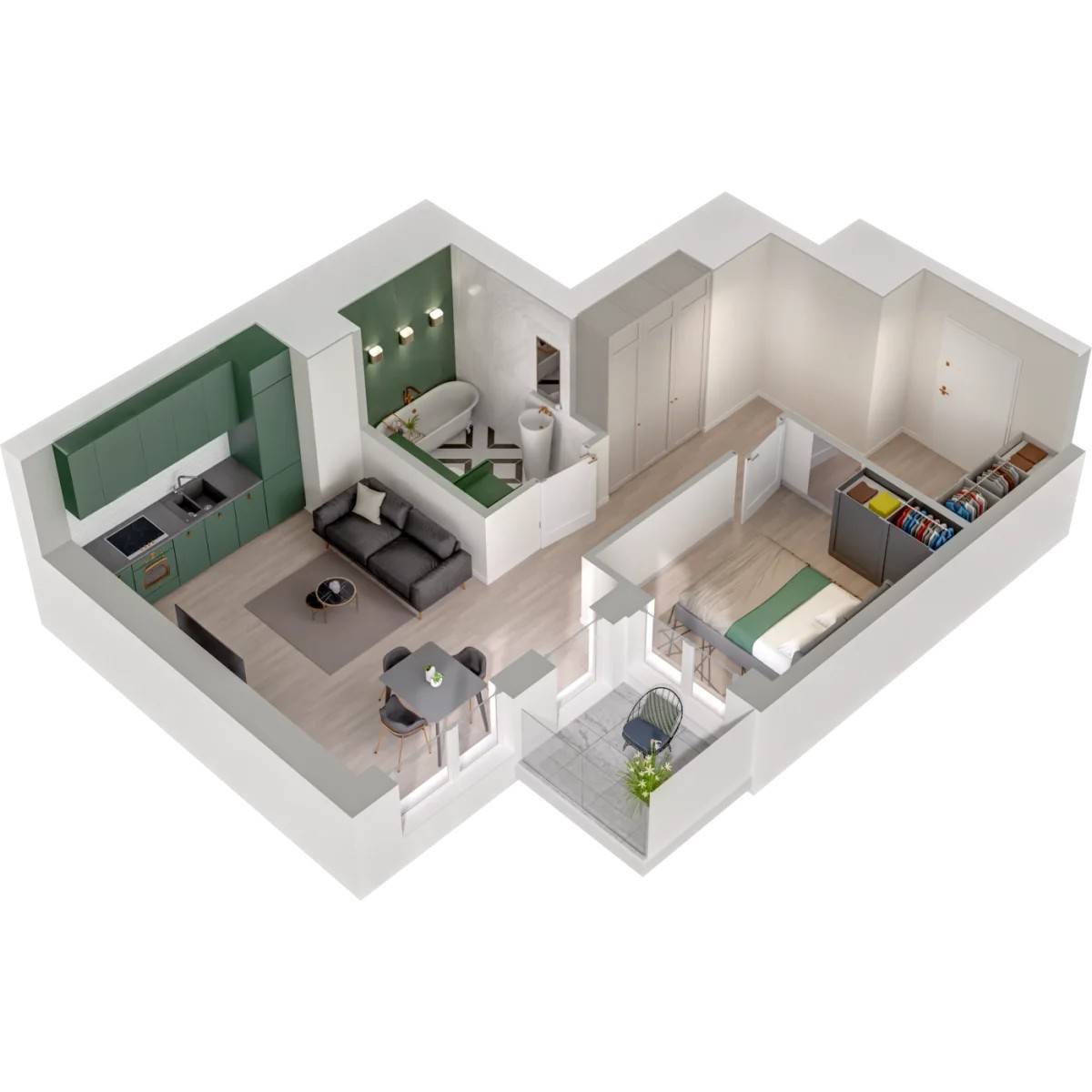 Garnizon Lofty&Apartamenty - lokal GR/L4/130, budynek Leśmiana 4