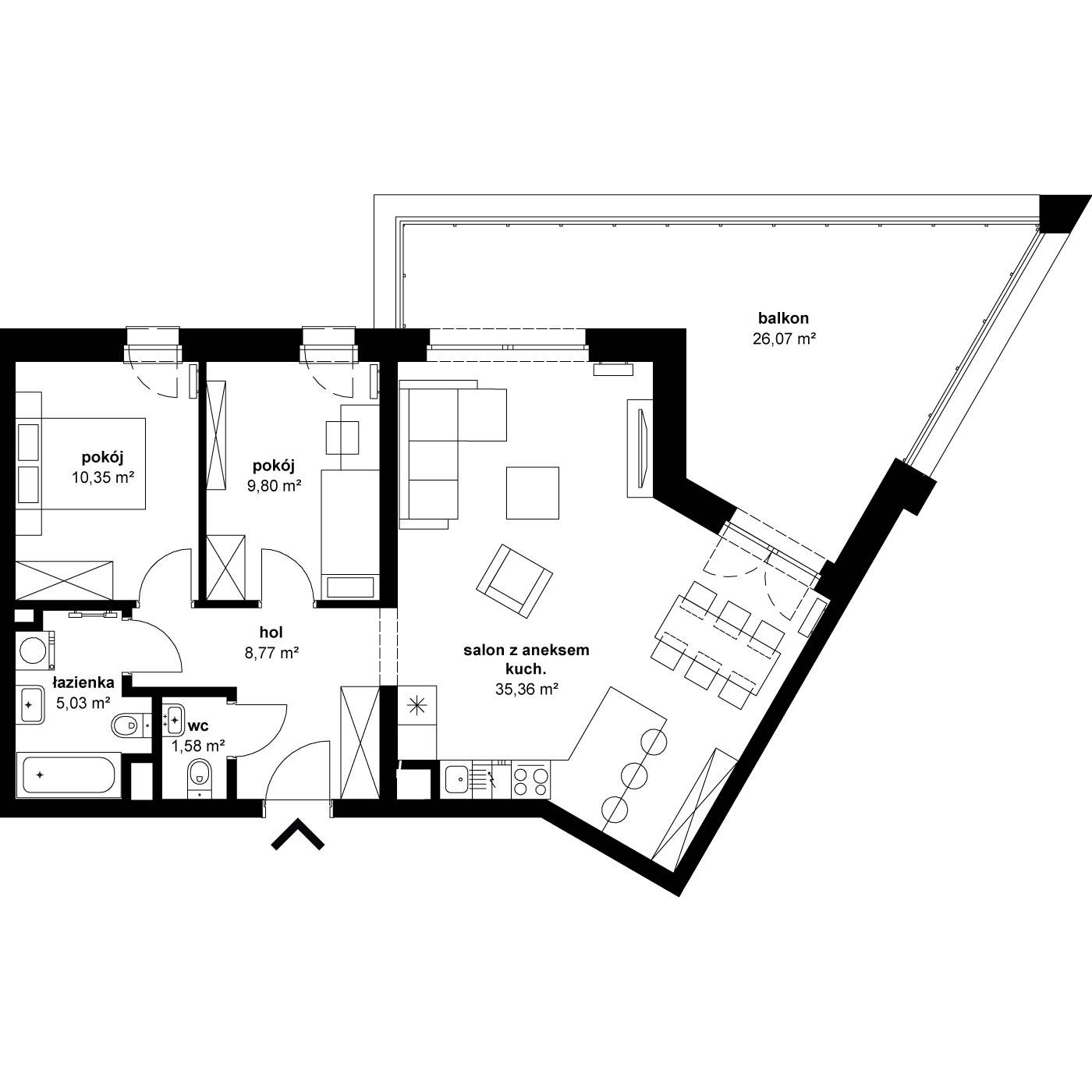 Haffnera Residence – inwestycja Cordia - lokal D.3.10