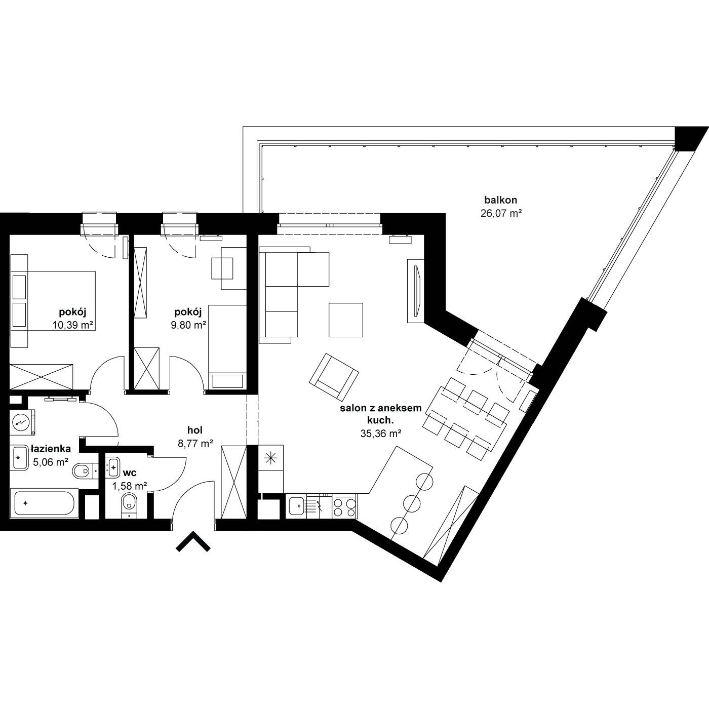 Haffnera Residence – inwestycja Cordia - lokal D.4.10