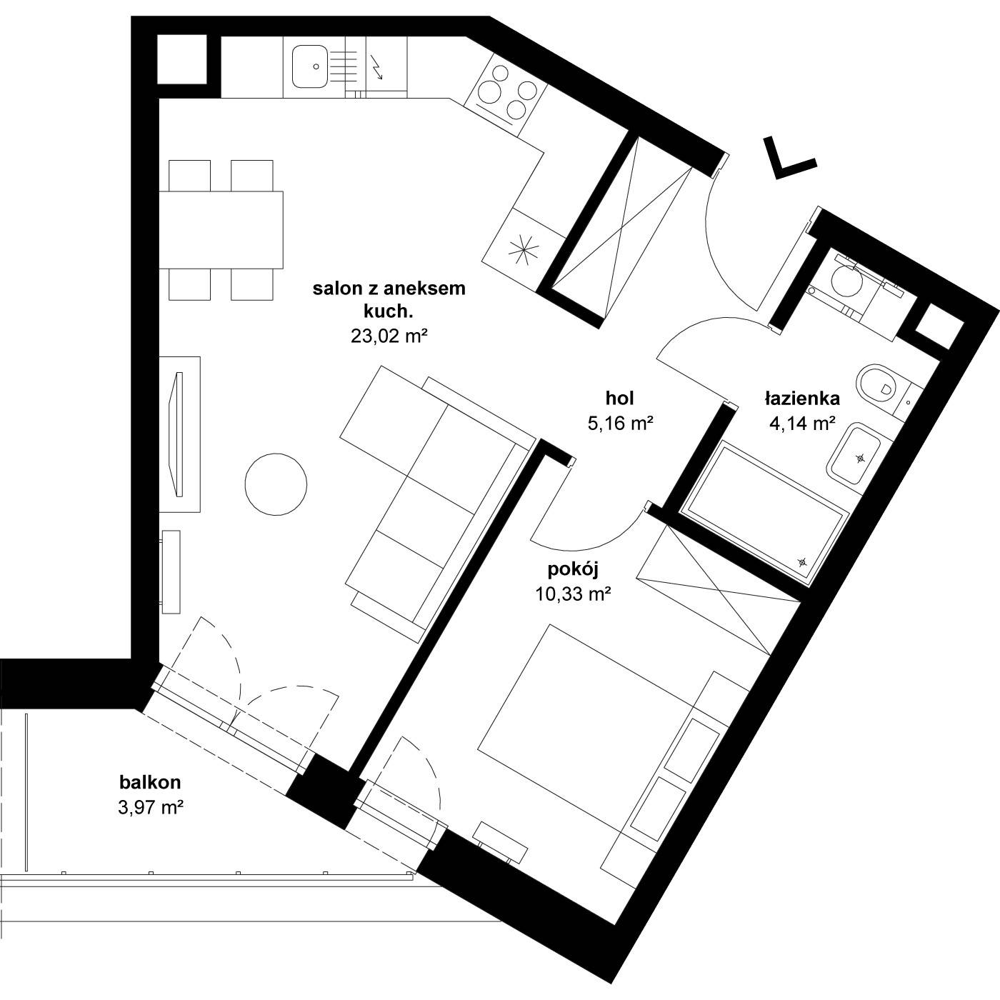 Haffnera Residence – inwestycja Cordia - lokal D.2.2