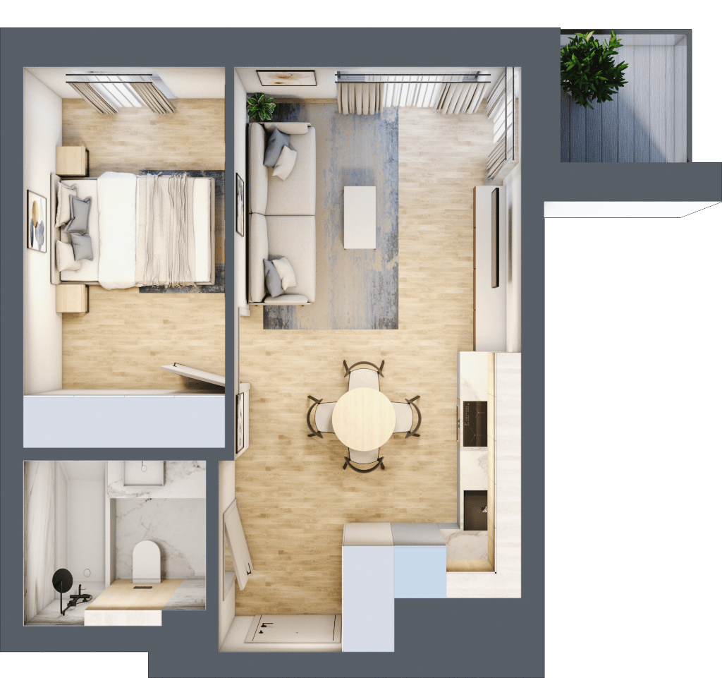 Apartamenty Widok – inwestycja JHM Development - lokal D.4.40, budynek D