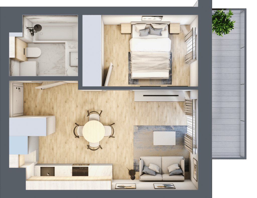 Apartamenty Widok – inwestycja JHM Development - lokal D.4.42, budynek D