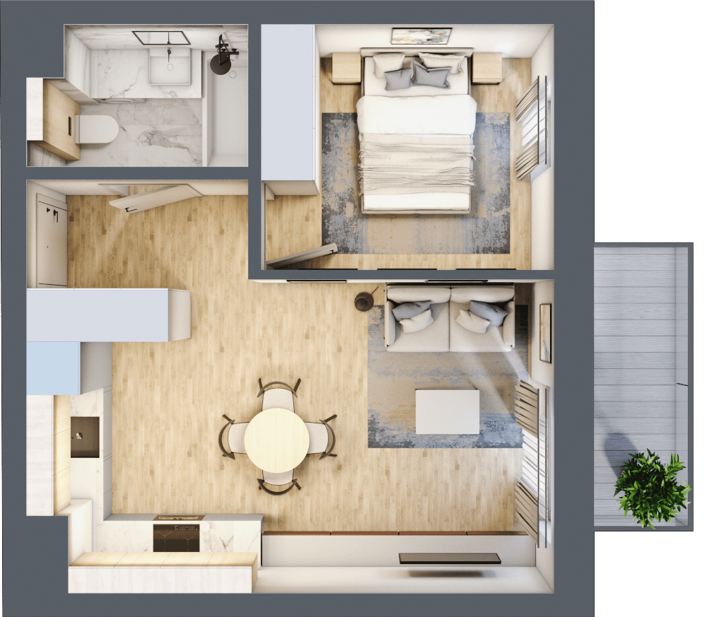 Apartamenty Widok – inwestycja JHM Development - lokal E.1.6, budynek E