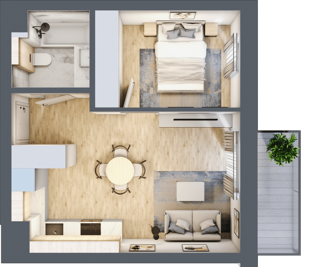 Apartamenty Widok – inwestycja JHM Development - lokal E.1.50, budynek E