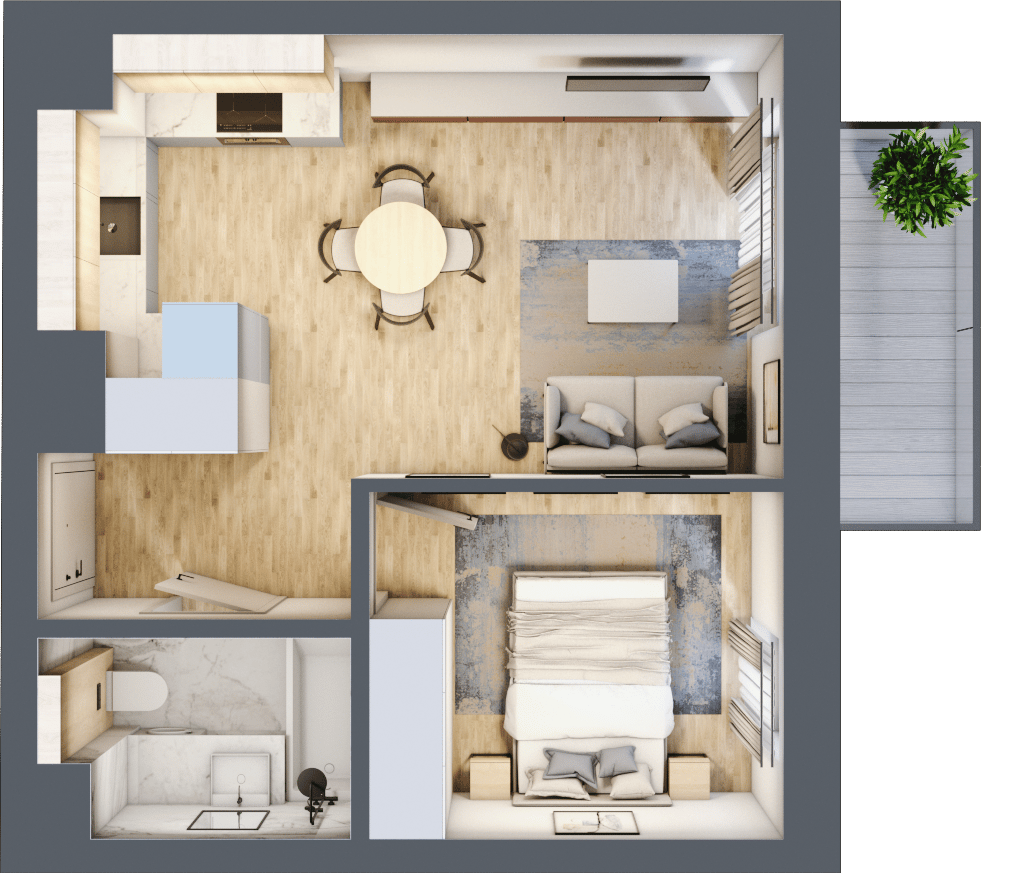 Apartamenty Widok – inwestycja JHM Development - lokal E.3.13, budynek E