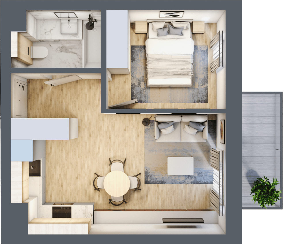 Apartamenty Widok – inwestycja JHM Development - lokal E.3.37, budynek E