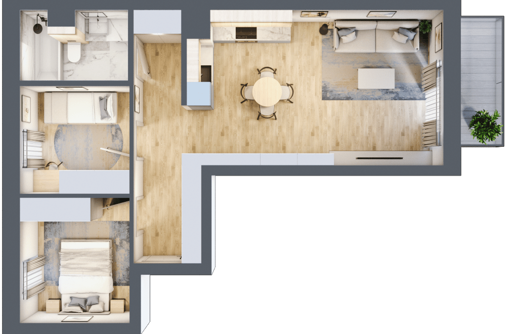 Apartamenty Widok – inwestycja JHM Development - lokal E.4.60, budynek E