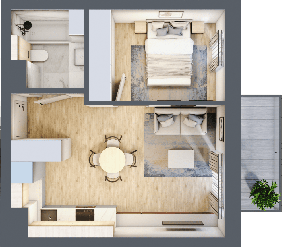Apartamenty Widok – inwestycja JHM Development - lokal E.4.61, budynek E
