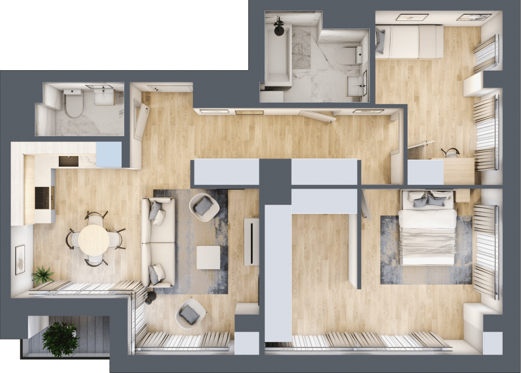 Aura Towers – inwestycja JHM Development - lokal C.16.128, budynek C