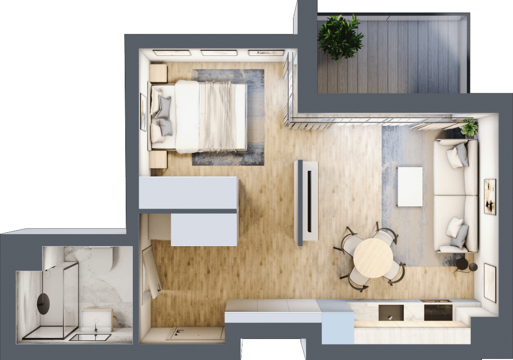 Wyspiański Apartamenty - lokal B.3.72, budynek B