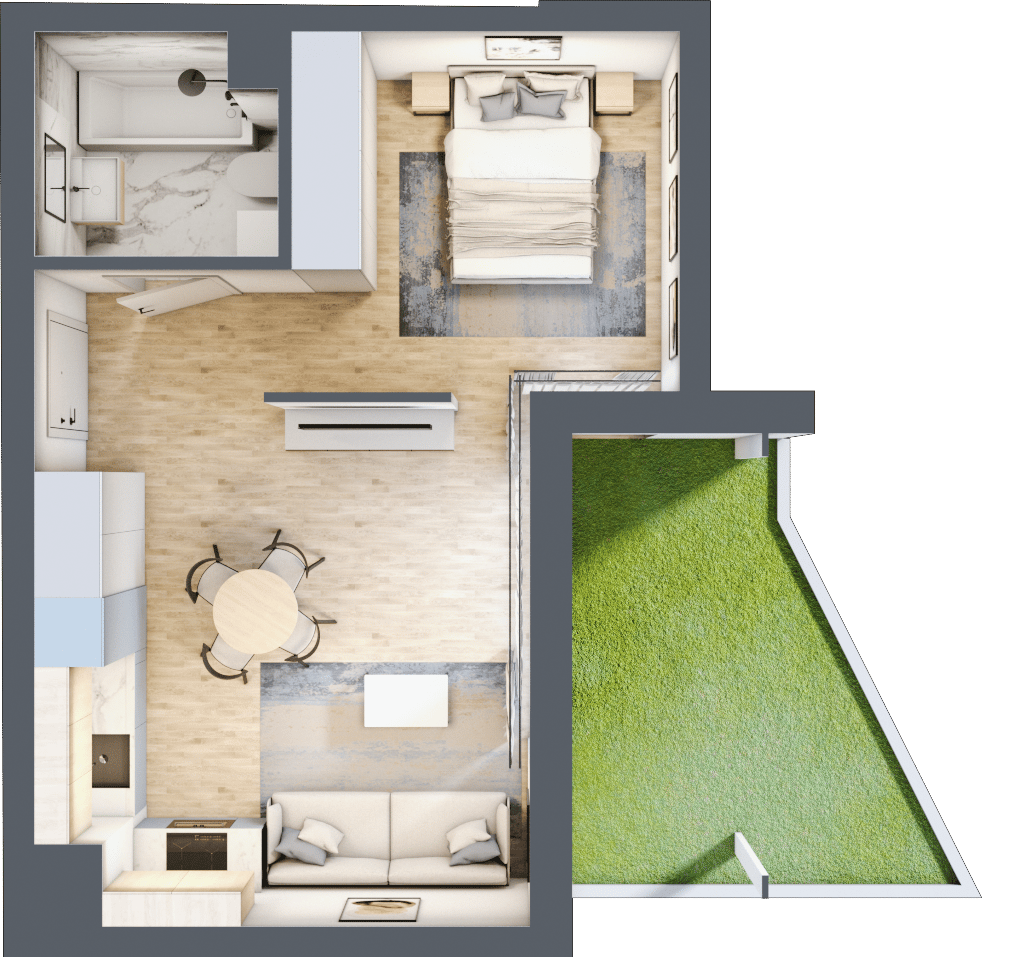 Wyspiański Apartamenty - lokal A.0.04, budynek A