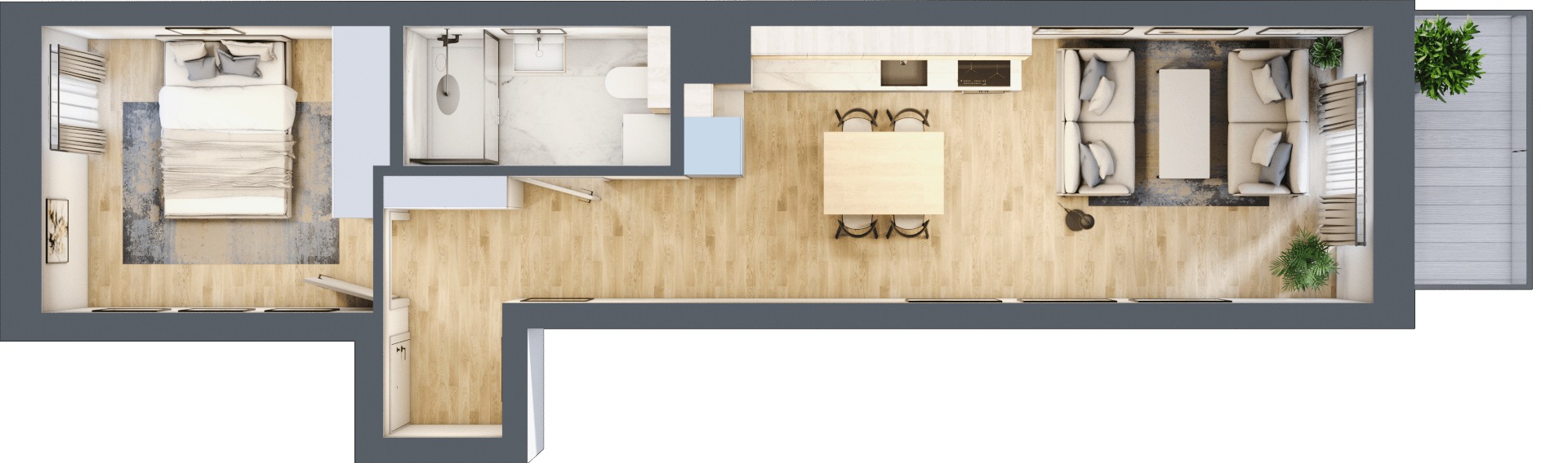 Apartamenty Nove Diamentowe - lokal 136