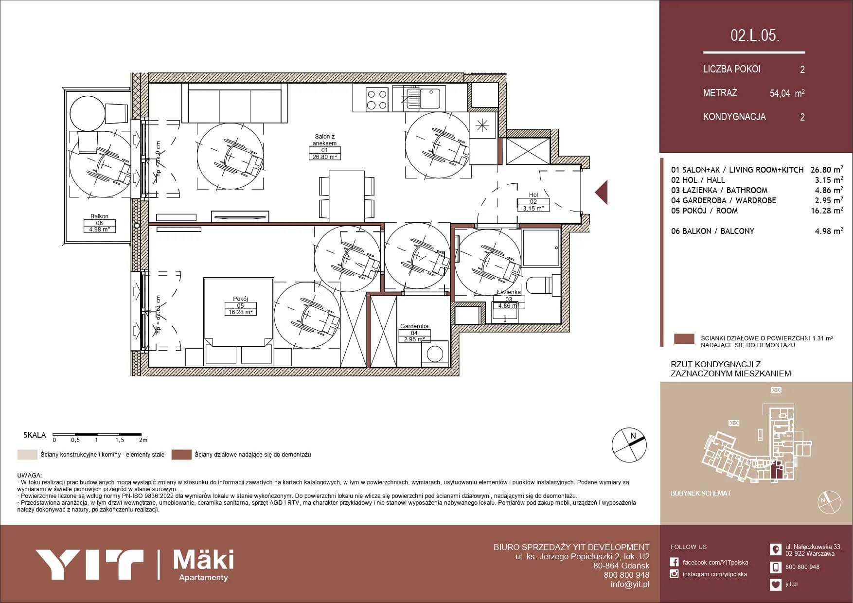Mäki Apartamenty – inwestycja YIT - lokal 02 L.05, budynek PGPL100125