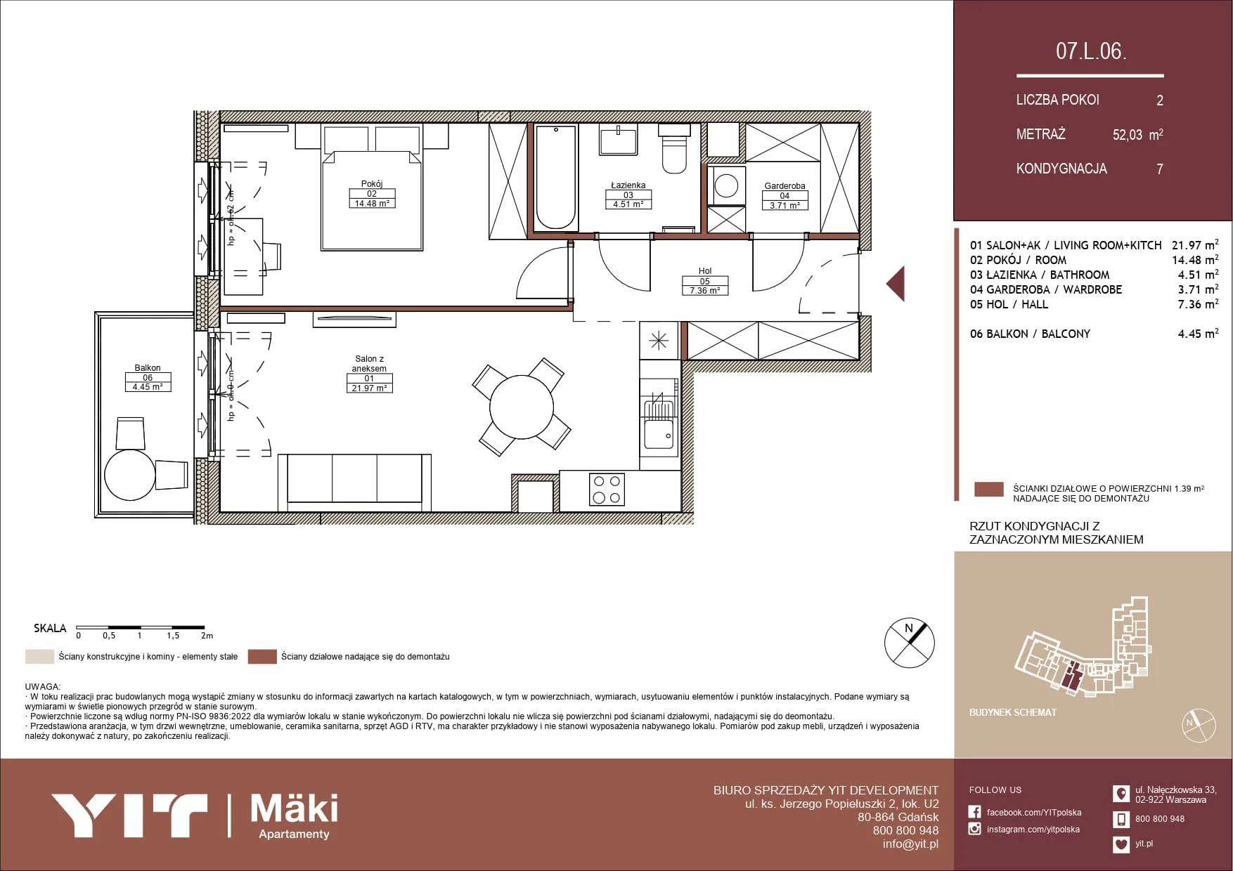 Mäki Apartamenty – inwestycja YIT - lokal 07 L.06, budynek PGPL100125