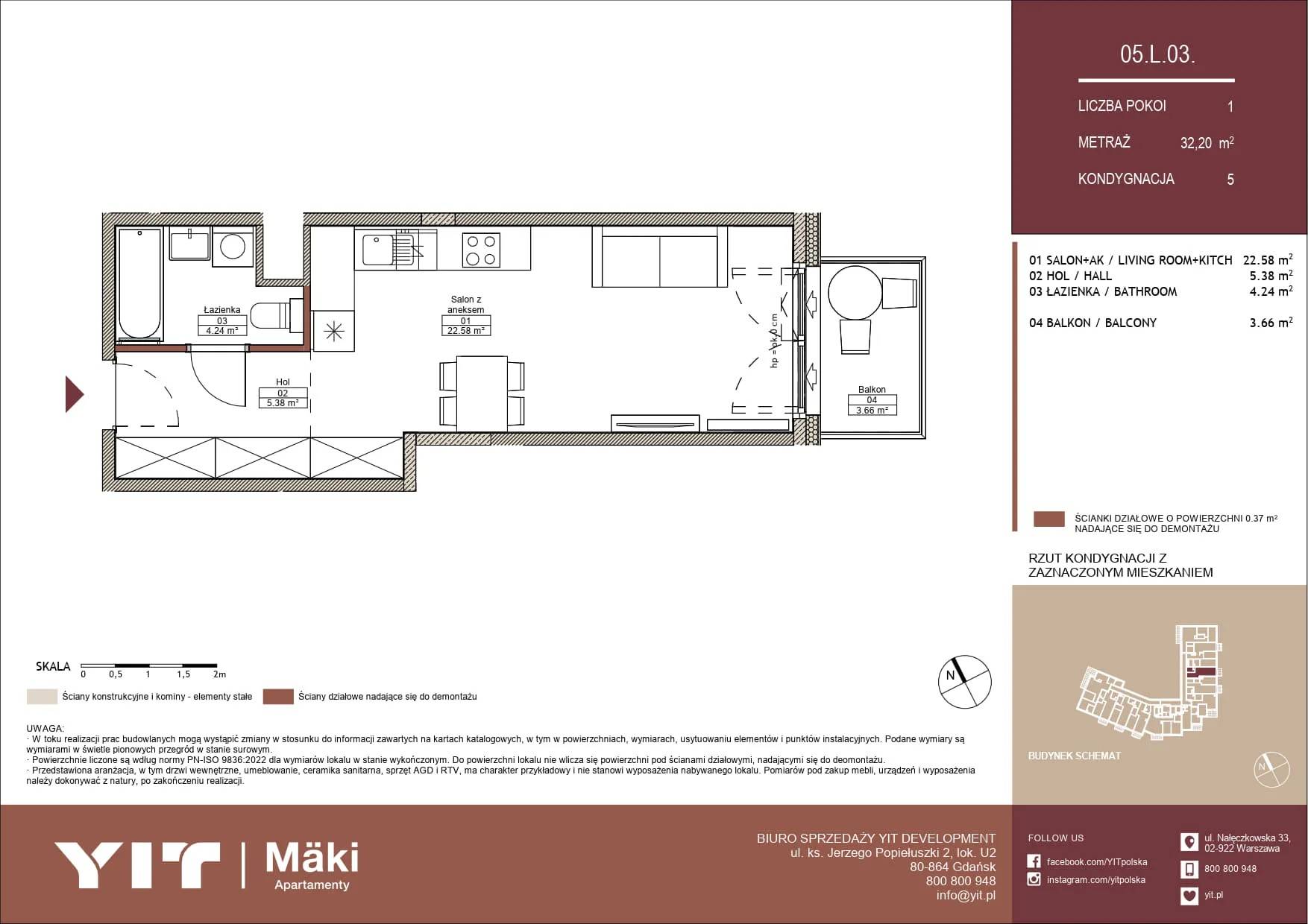 Mäki Apartamenty – inwestycja YIT - lokal 05 L.03, budynek PGPL100125