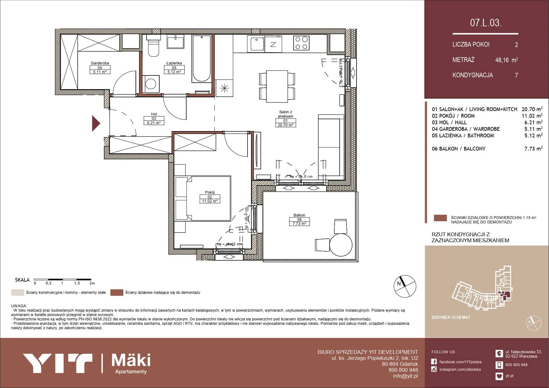 Mäki Apartamenty – inwestycja YIT - lokal 07 L.03, budynek PGPL100125