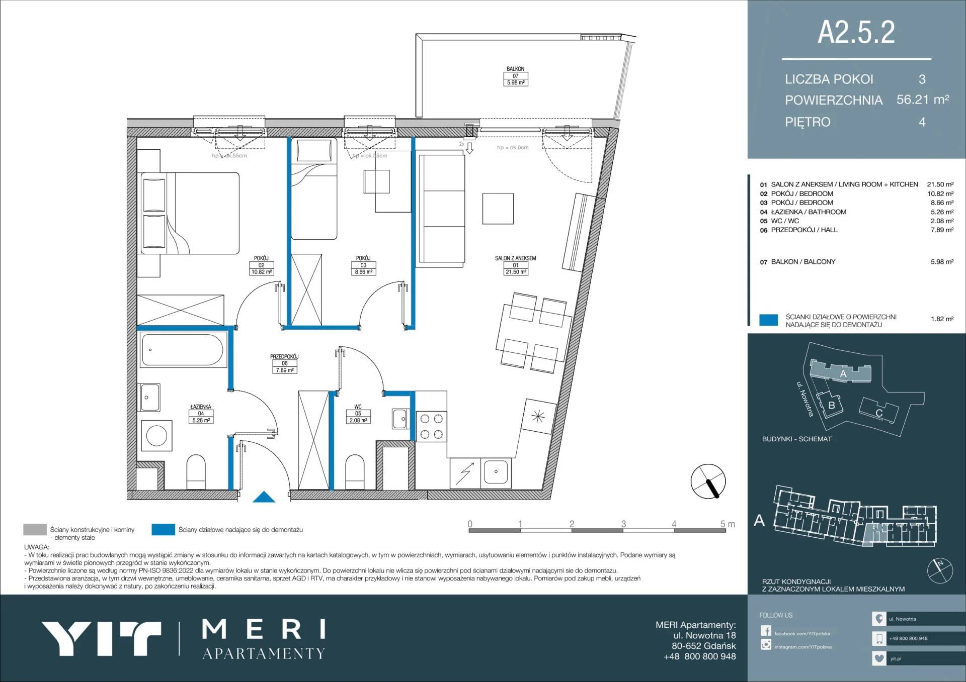 Meri Apartamenty – inwestycja YIT - lokal A 2.5.2, budynek PGPL100113
