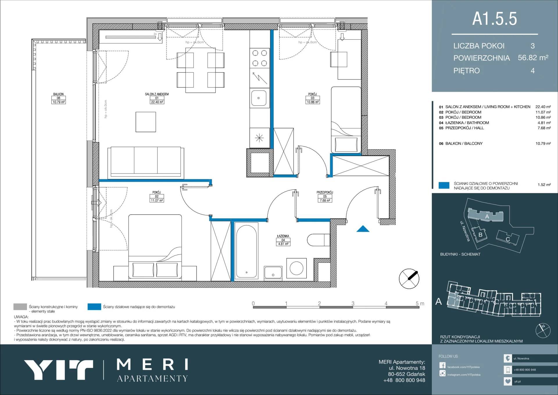 Meri Apartamenty – inwestycja YIT - lokal A 1.5.5, budynek PGPL100113