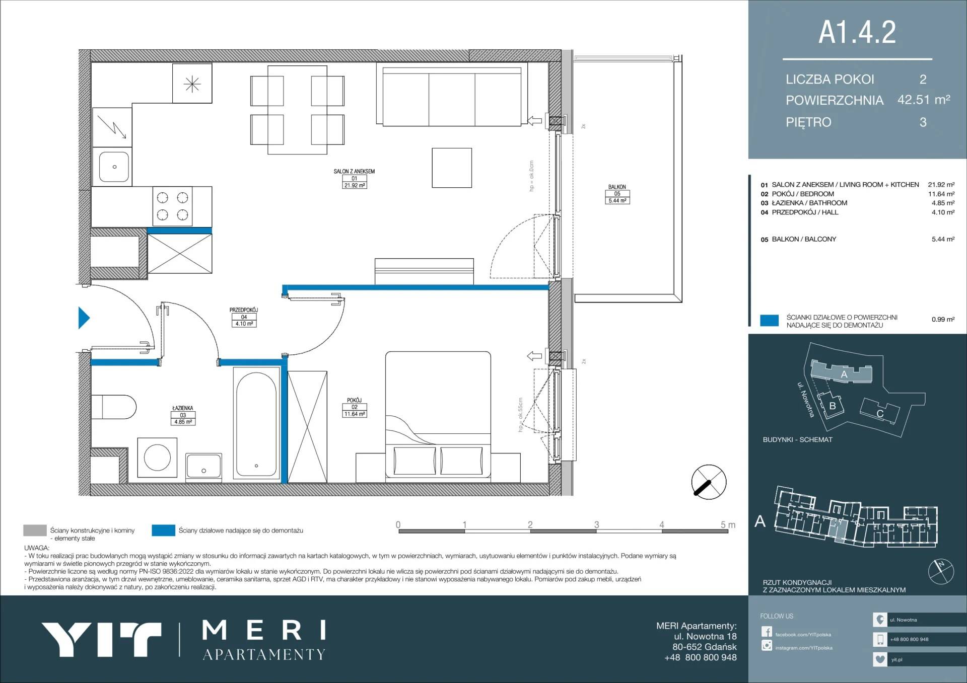 Meri Apartamenty – inwestycja YIT - lokal A 1.4.2, budynek PGPL100113