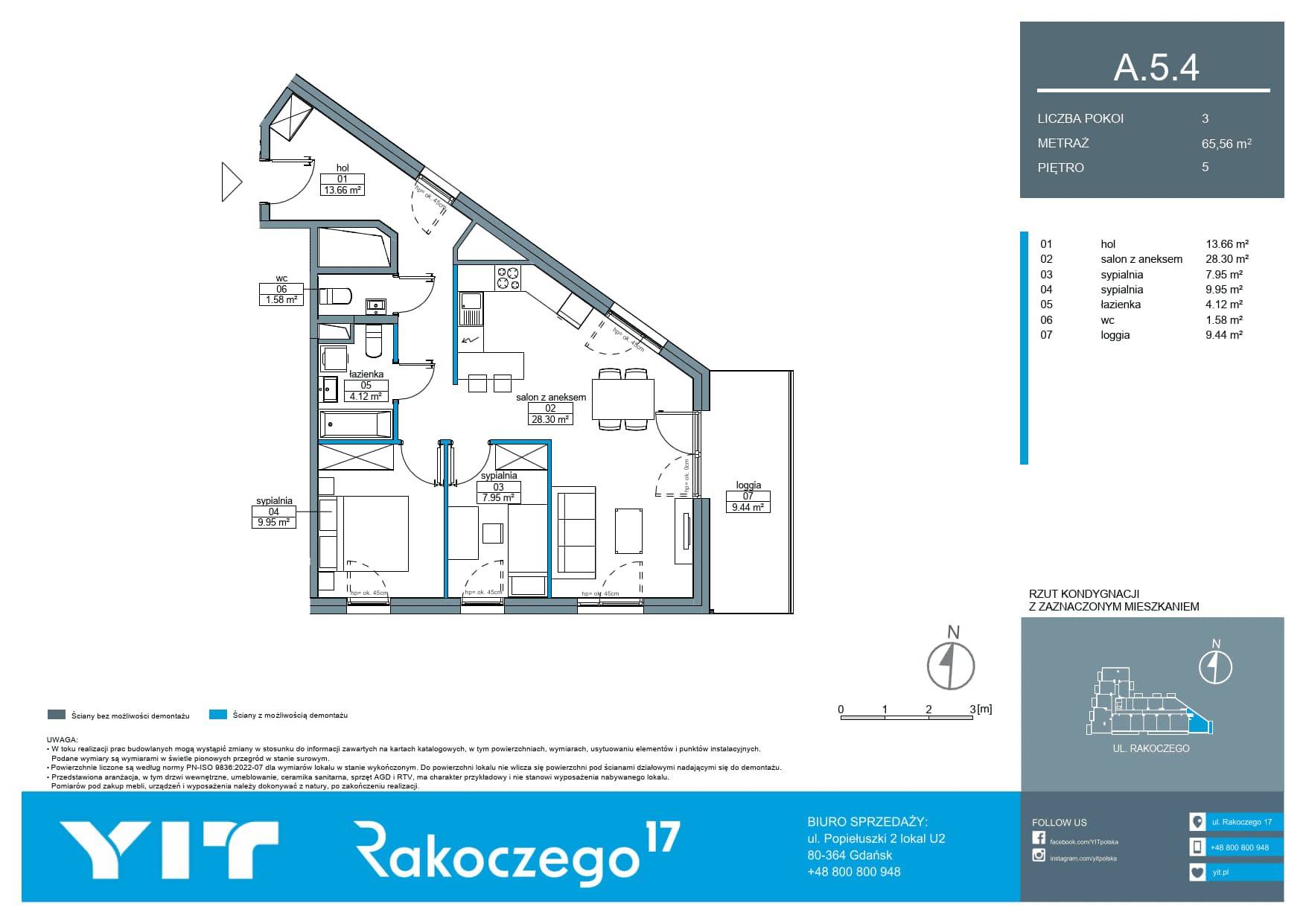 Rakoczego 17 – inwestycja YIT - lokal A 5.4, budynek 1-126E611